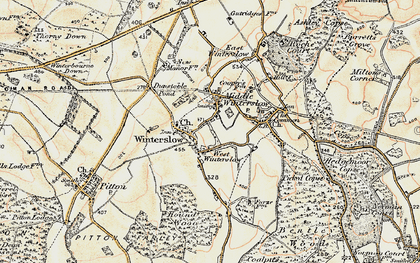 Old map of Middle Winterslow in 1897-1898