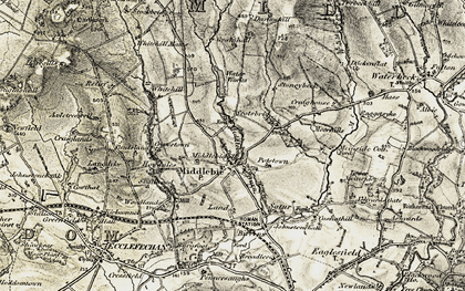 Old map of Middlebie in 1901-1904