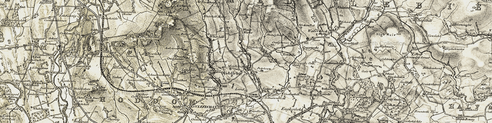 Old map of Woodlands in 1901-1904