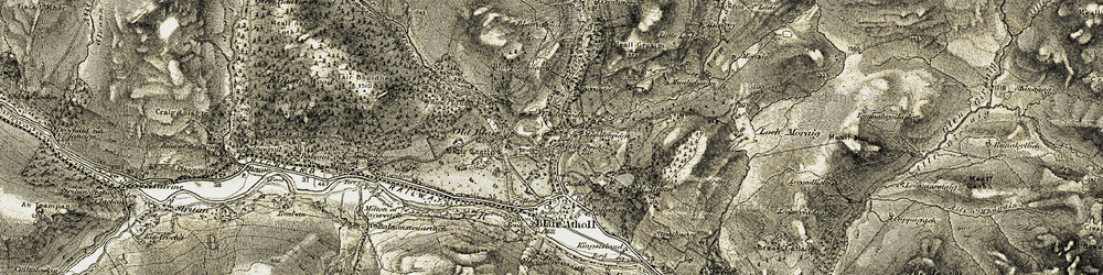 Old map of Blairuachdar in 1906-1908