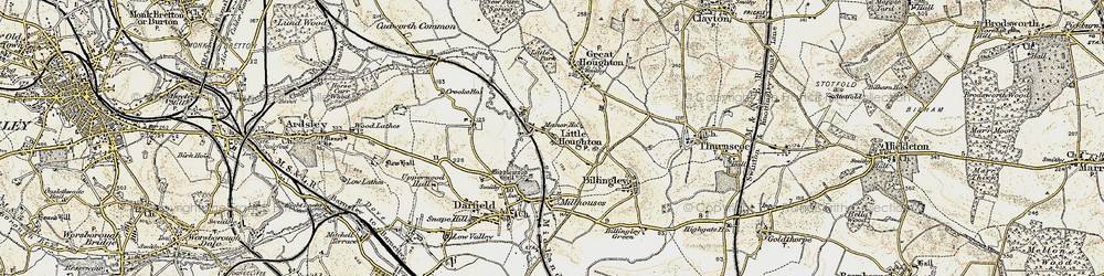 Old map of Middlecliffe in 1903