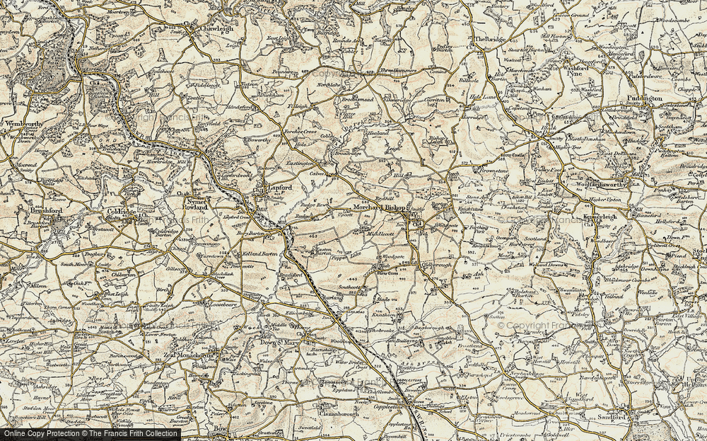 Old Map of Middlecott, 1899-1900 in 1899-1900
