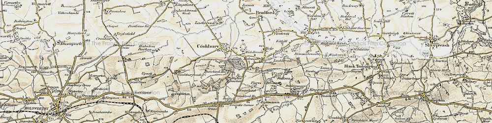 Old map of Bramble Wood in 1900