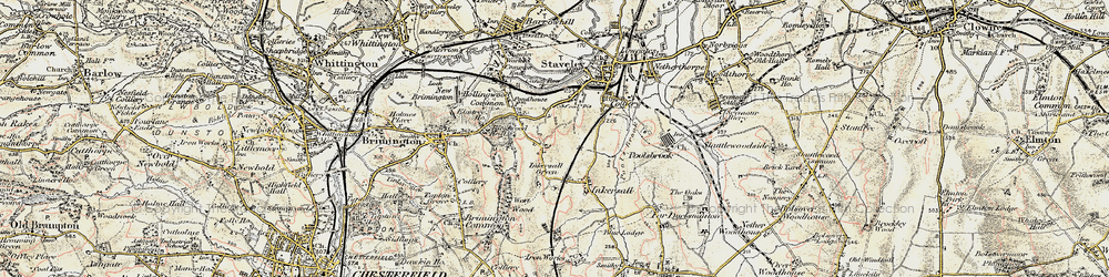 Old map of Middlecroft in 1902-1903