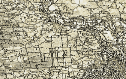 Old map of Middlefield in 1909
