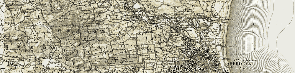 Old map of Middlefield in 1909