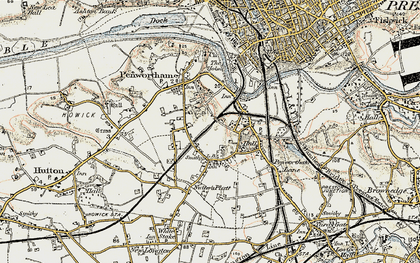 Old map of Middleforth Green in 1903