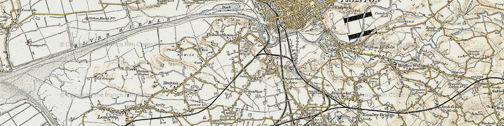 Old map of Middleforth Green in 1903