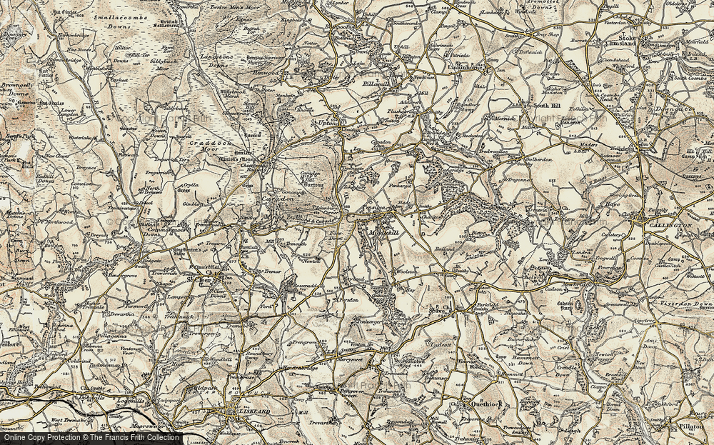Old Map of Middlehill, 1900 in 1900