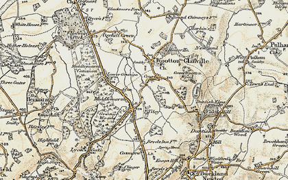 Old map of Middlemarsh in 1899
