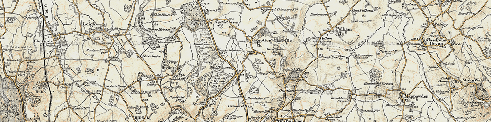 Old map of Middlemarsh in 1899