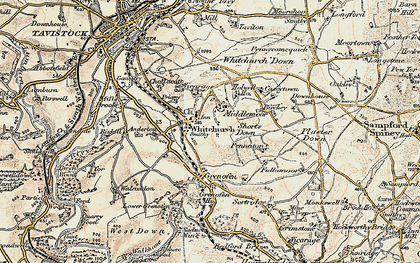 Old map of Middlemoor in 1899-1900