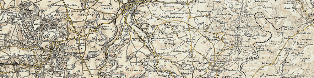 Old map of Middlemoor in 1899-1900