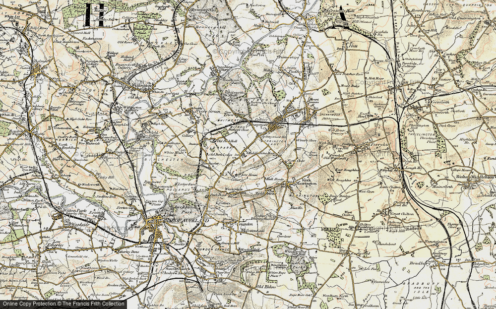 Old Map of Historic Map covering Bishop's Close in 1903-1904