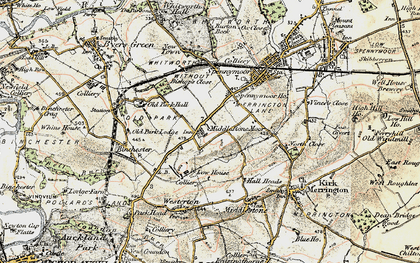Old map of Middlestone Moor in 1903-1904