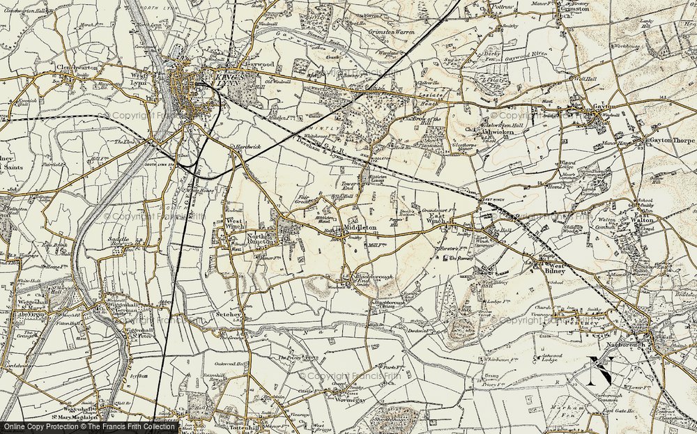 Old Map of Middleton, 1901-1902 in 1901-1902