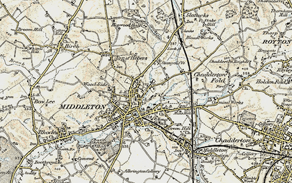 Old map of Middleton in 1903