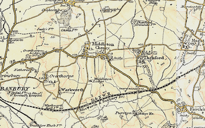 Old map of Middleton Cheney in 1898-1901