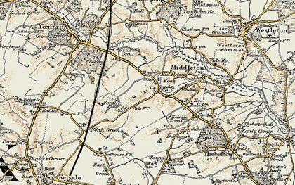 Old map of Middleton Moor in 1901
