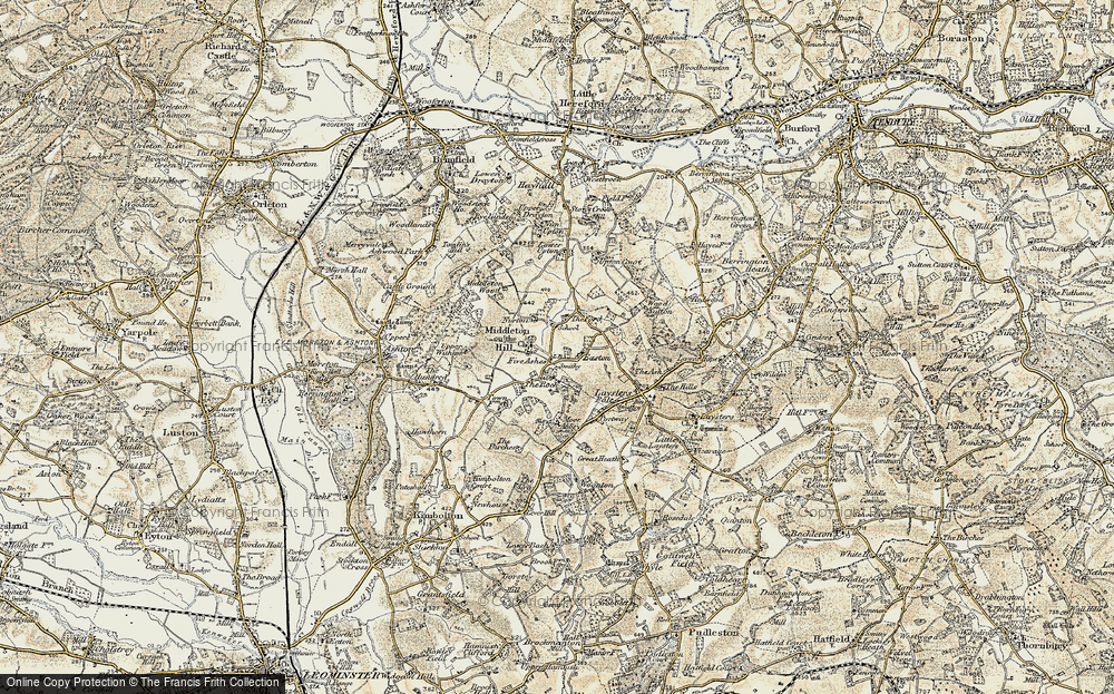 Old Map of Middleton on the Hill, 1899-1902 in 1899-1902