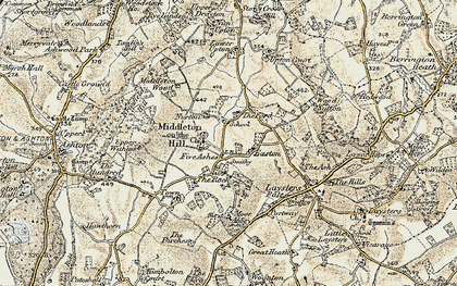 Old map of Middleton on the Hill in 1899-1902