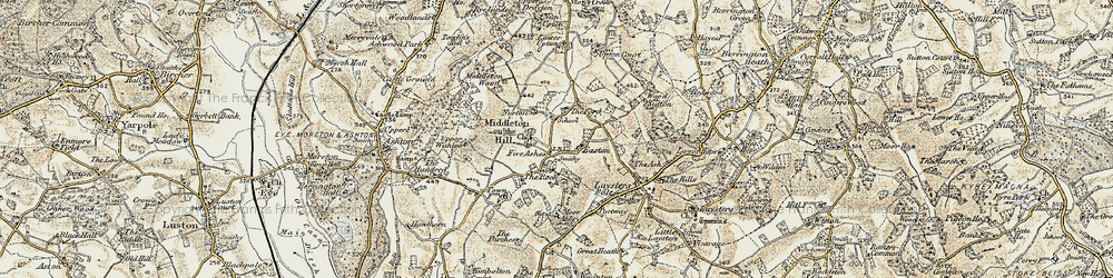 Old map of Middleton on the Hill in 1899-1902