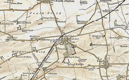 Old map of Middleton-on-the-Wolds in 1903
