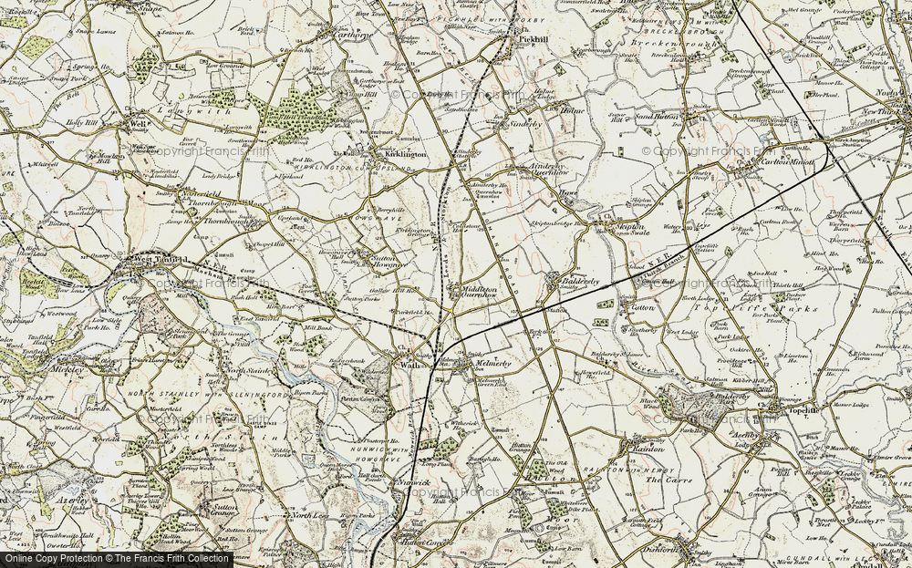 Old Map of Middleton Quernhow, 1903-1904 in 1903-1904