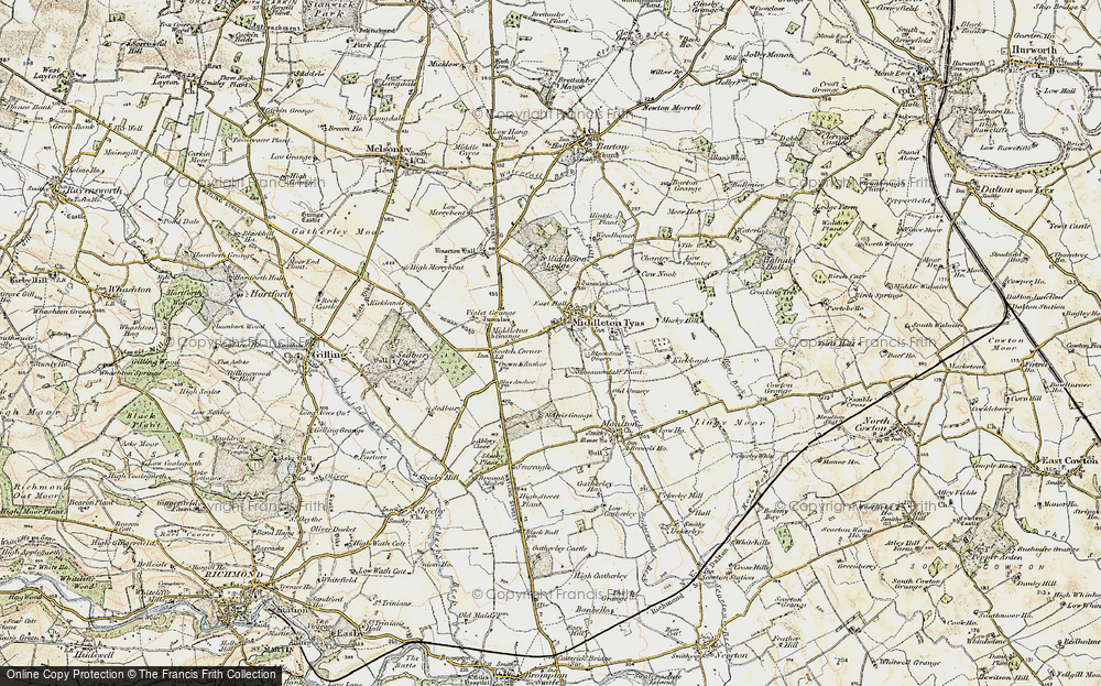 Old Map of Middleton Tyas, 1903-1904 in 1903-1904