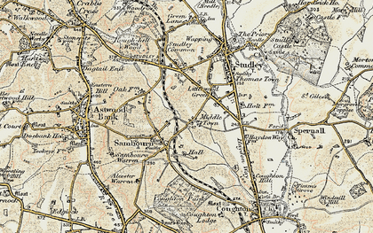 Old map of Middletown in 1899-1902