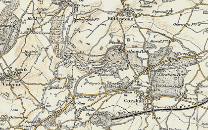 Old map of Middlewick in 1899