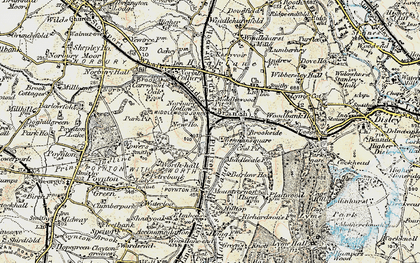Old map of Middlewood in 1902-1903
