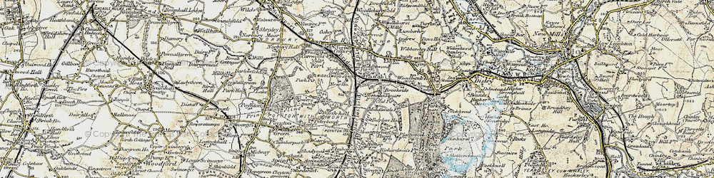 Old map of Middlewood in 1902-1903