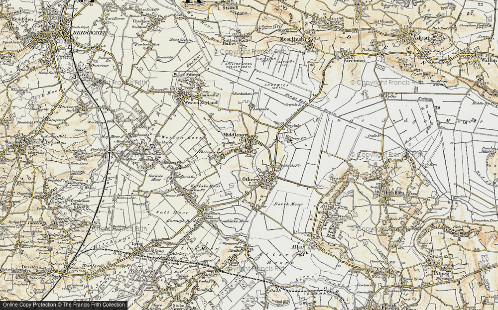 Old Map of Middlezoy, 1898-1900 in 1898-1900