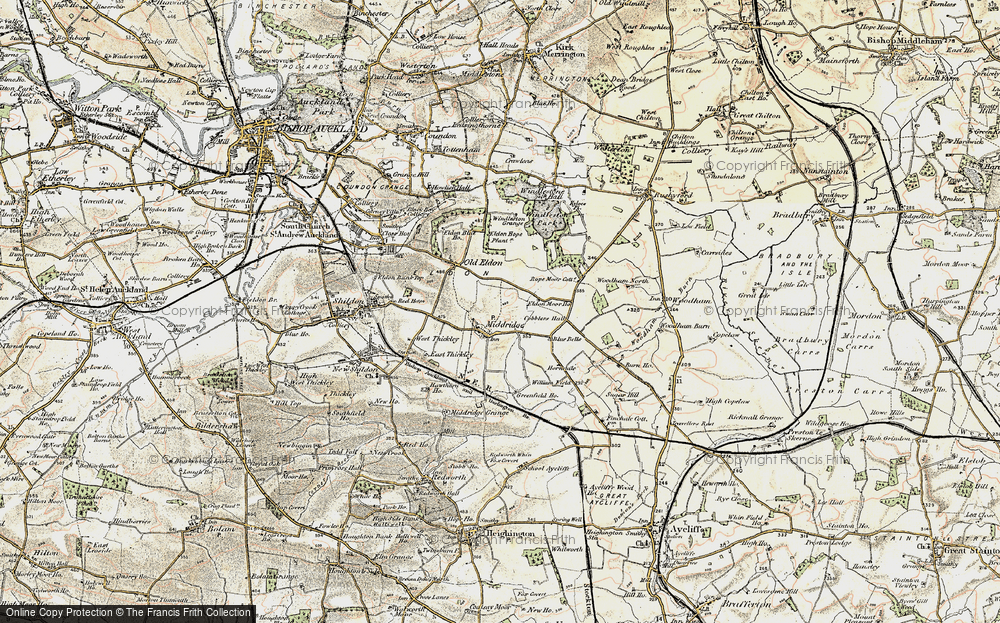 Old Map of Middridge, 1903-1904 in 1903-1904