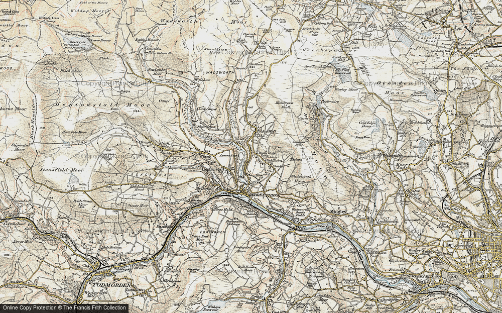 Old Map of Midgehole, 1903 in 1903