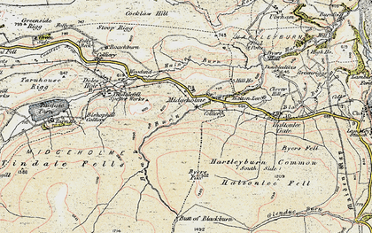 Old map of Midgeholme in 1901-1904