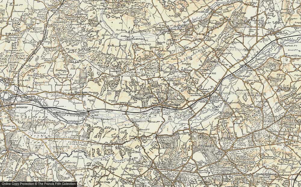 Old Map of Midgham Green, 1897-1900 in 1897-1900