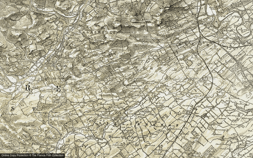 Old Map of Midlem, 1901-1904 in 1901-1904