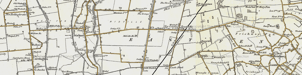 Old map of Midville in 1901-1903