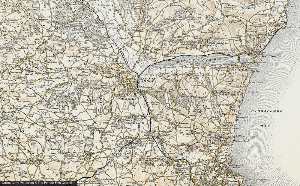 Old Map of Milber, 1899 in 1899