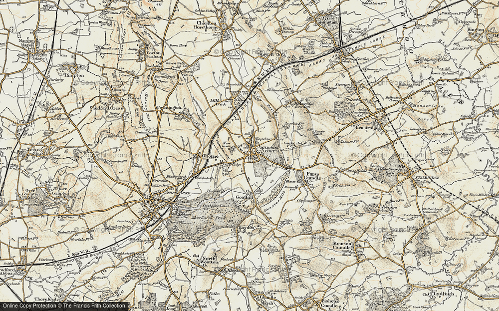 Old Map of Milborne Port, 1899 in 1899
