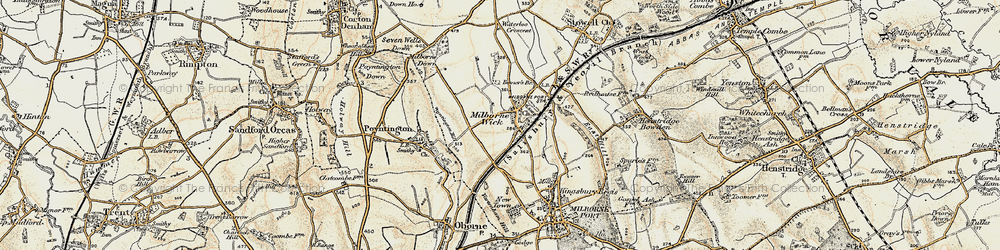 Old map of Milborne Wick in 1899