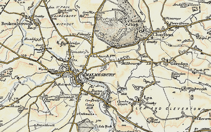 Old map of Milbourne in 1898-1899