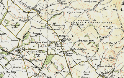 Old map of Milburn in 1901-1904