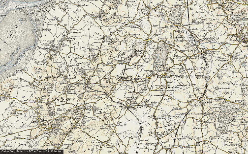 Old Map of Milbury Heath, 1899 in 1899