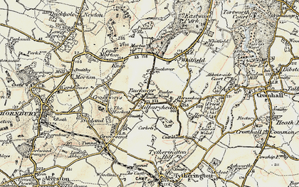Old map of Milbury Heath in 1899