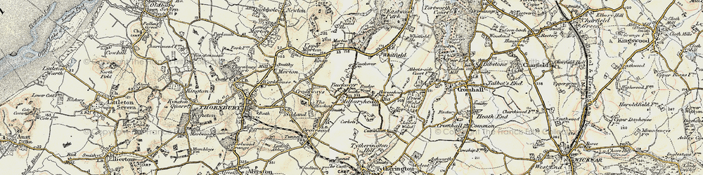 Old map of Milbury Heath in 1899