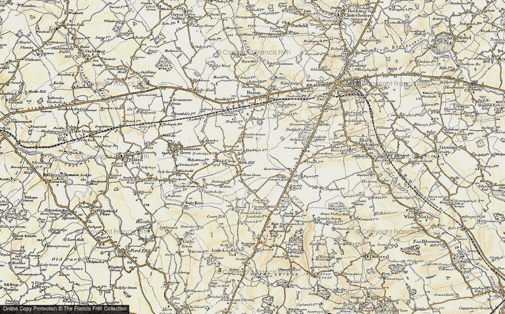 Old Map of Milch Hill, 1898-1899 in 1898-1899