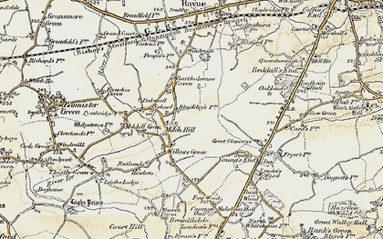 Old map of Milch Hill in 1898-1899